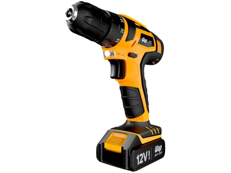 Furadeira e Parafusadeira Wap a Bateria 12V com Maleta 13 Peças BPF 12K3
