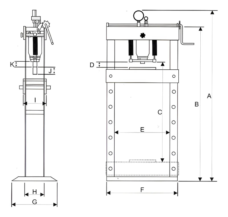 Prensa Hidráulica Para 15 Toneladas P15000
