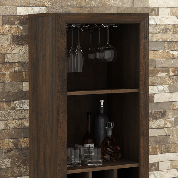 Adega para 9 Garrafas de Vinho Madeira Rústico TecnoMobili