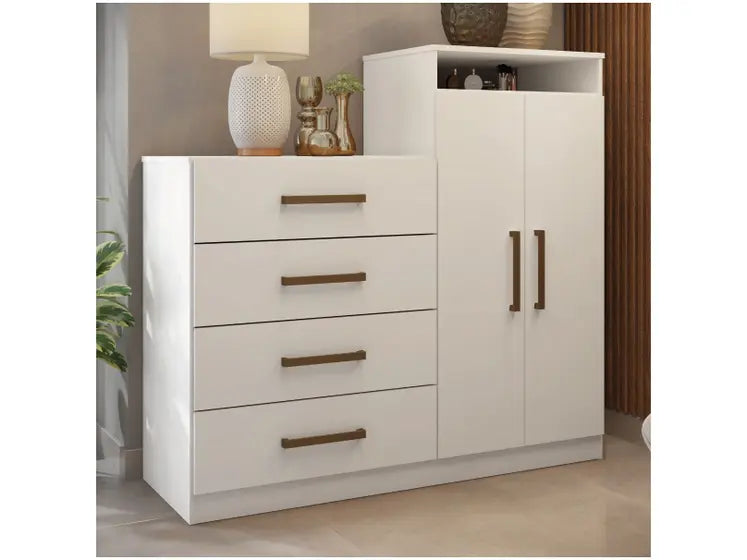 Cômoda 4 Gavetas 2 Portas Demóbile Aurea