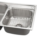 Cuba Para Cozinha Gourmet Pia Dupla Aço Inox Acessórios Tábua De Corte Ticunas Torneira Monocomando Gourmet Pingoo