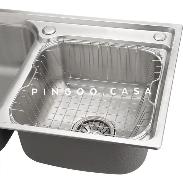 Cuba Para Cozinha Gourmet Pia Dupla Aço Inox Acessórios Tábua De Corte Ticunas Torneira Monocomando Gourmet Pingoo