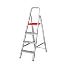 Escada Doméstica Aluminio 4 Degraus Natural 120 Kg
