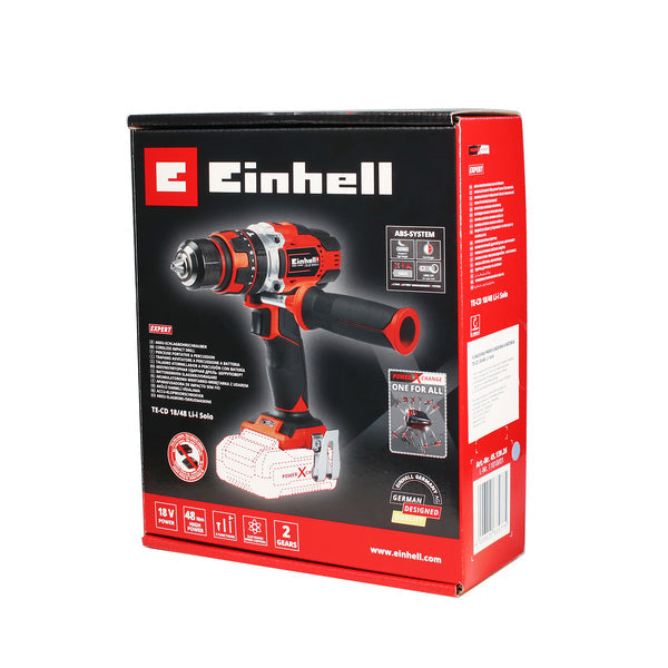 Furadeira e Parafusadeira de Impacto a Bateria Einhell com Punho Auxiliar 18V 1/2" TE-CD 18/48 Li-i Solo Bivolt