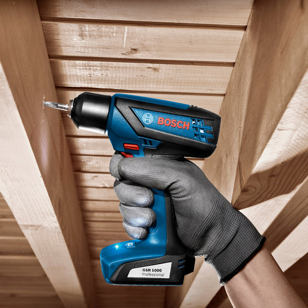 Furadeira e Parafusadeira a Bateria Smart Bosch com Carregador 10 Bits e Extensor Universal 12V 1/4" GSR 1000 Bivolt