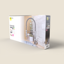 Torneira Monocomando Gourmet de Pia para Cozinha com Bica Alta Flexível Cromado Tomas Delinia